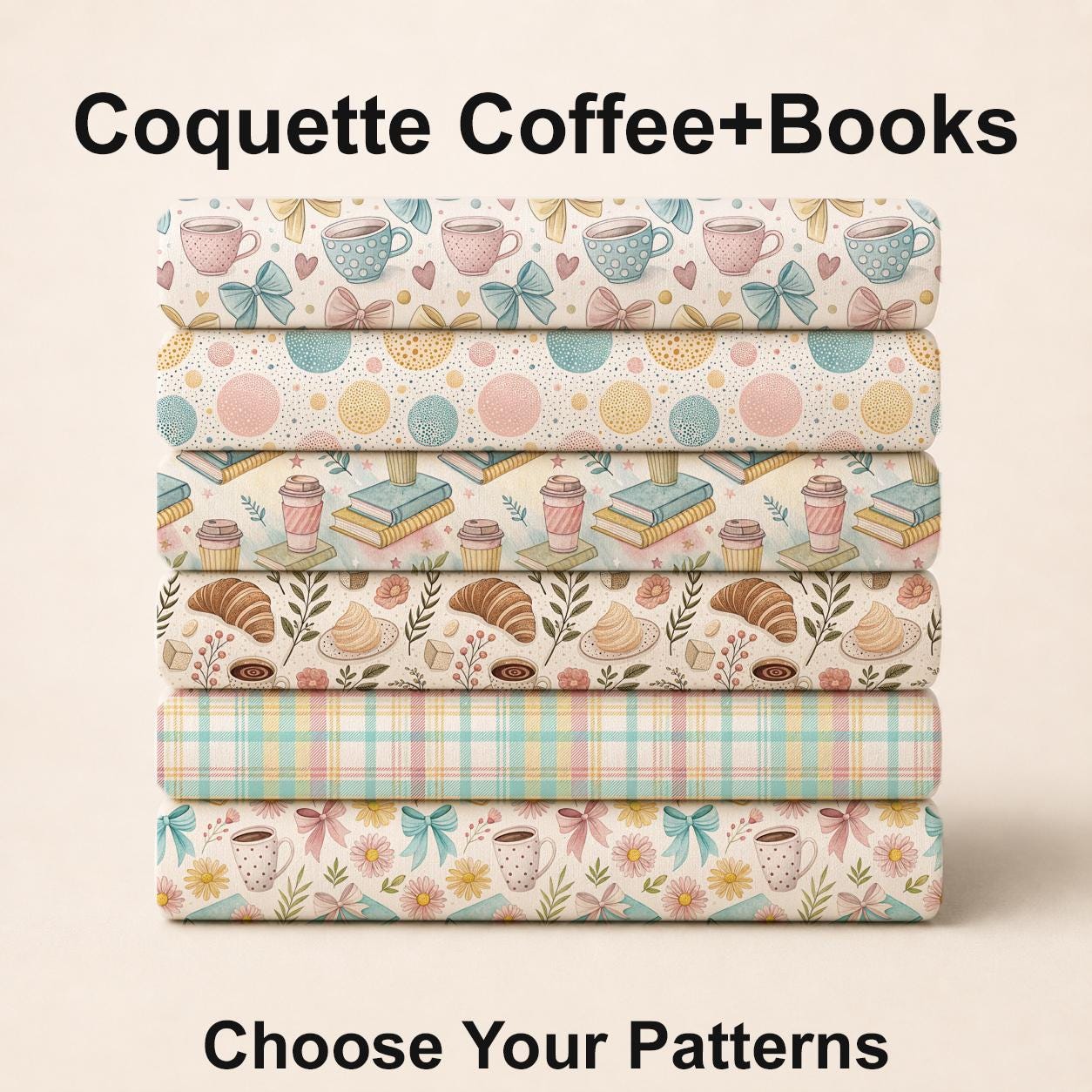 Coquette Coffee+Books Fabric Bundle Set - Shop now at American Fabric Prints