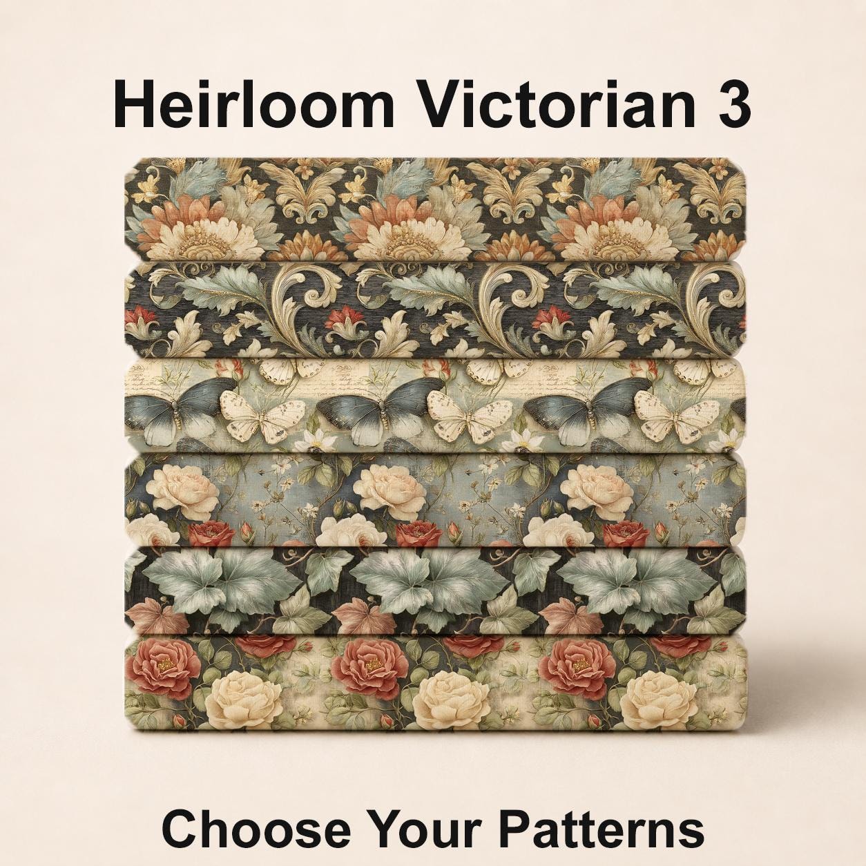 Heirloom Victorian 3 Fabric Bundle Set - Shop now at American Fabric Prints