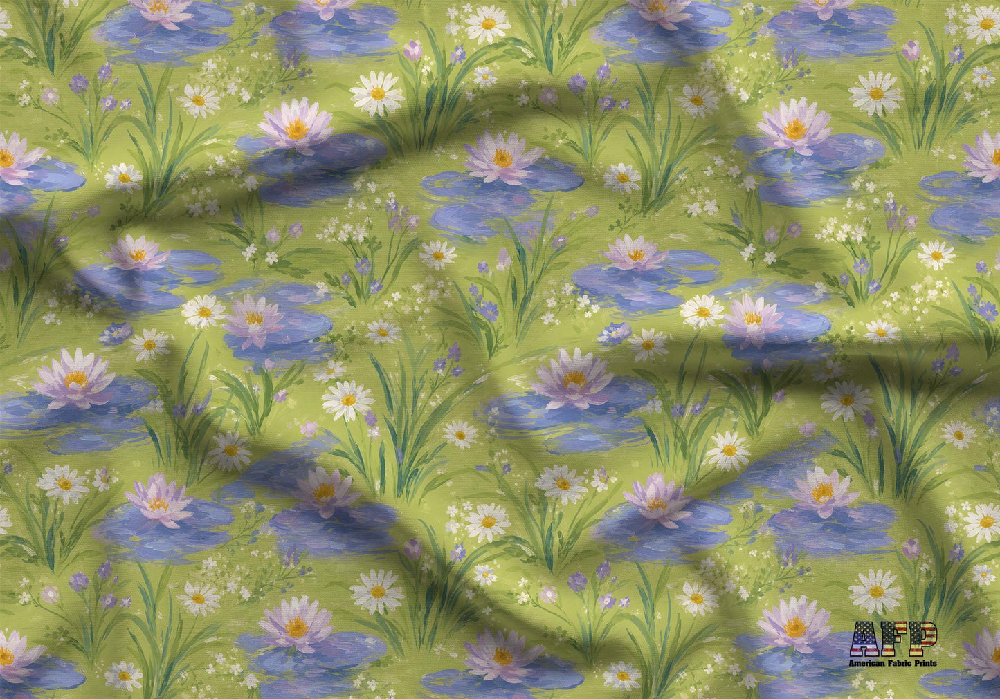 Water Lily Pond Fabric - Shop now at American Fabric Prints