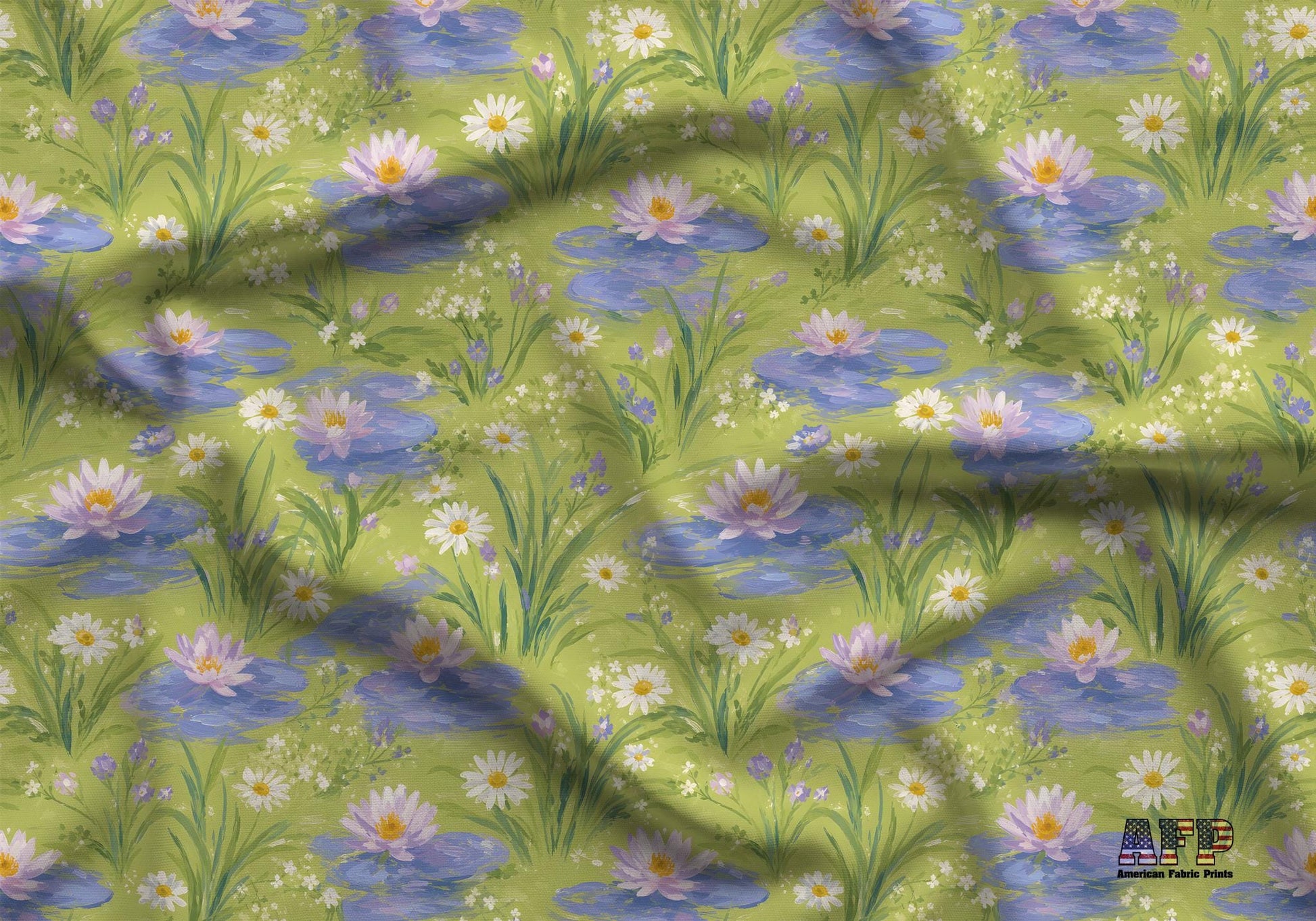 Water Lily Pond Fabric - Shop now at American Fabric Prints