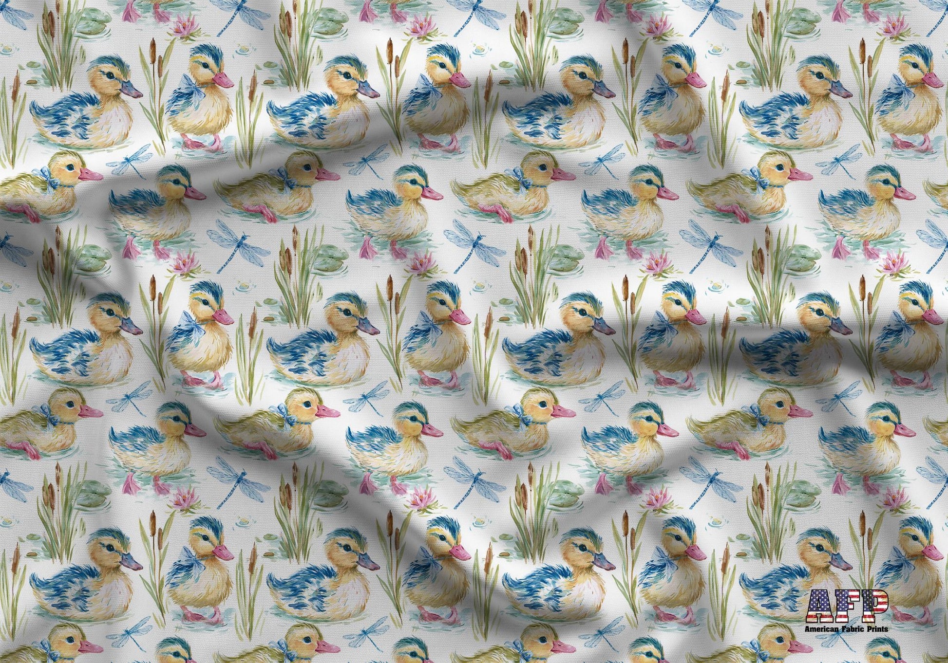 Preppy Ducklings Fabric - Shop now at American Fabric Prints
