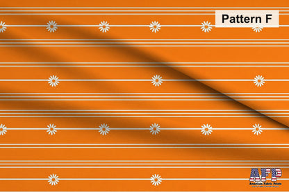 Blue and Orange Daisies 2 Fabric Bundle Set - Shop now at American Fabric Prints