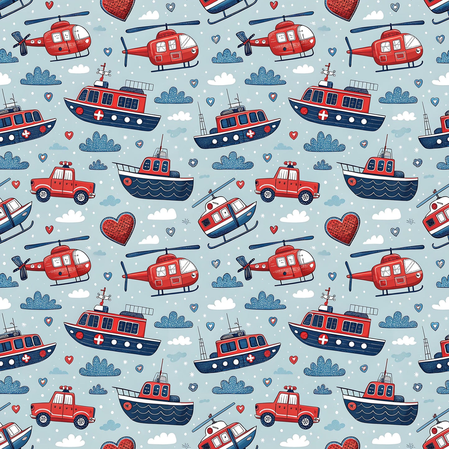 Rescue Crew Fabric - Shop now at American Fabric Prints