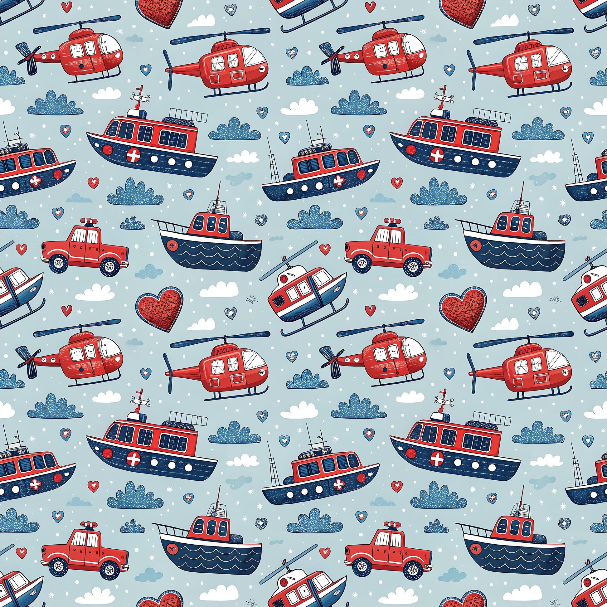 Rescue Crew Fabric - Shop now at American Fabric Prints