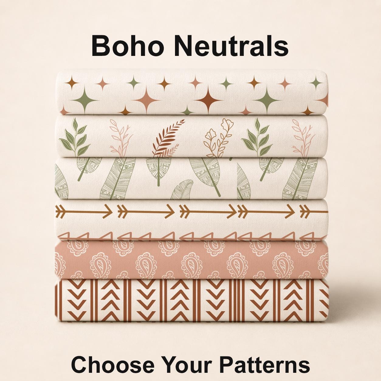 Boho Neutrals Fabric Bundle Set - Shop now at American Fabric Prints