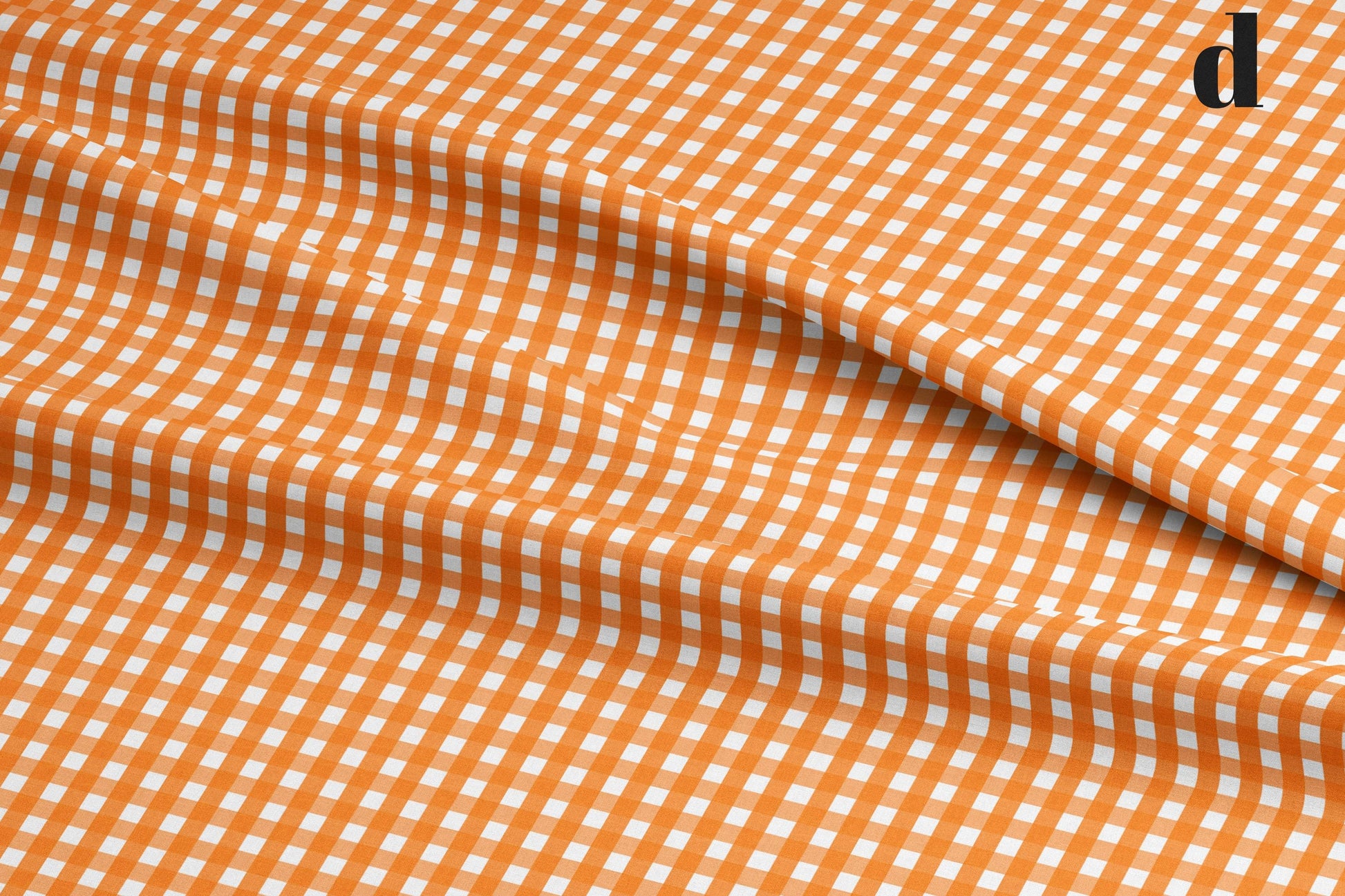 Orange Plaid Fabric. Shop now at American Fabric Prints.