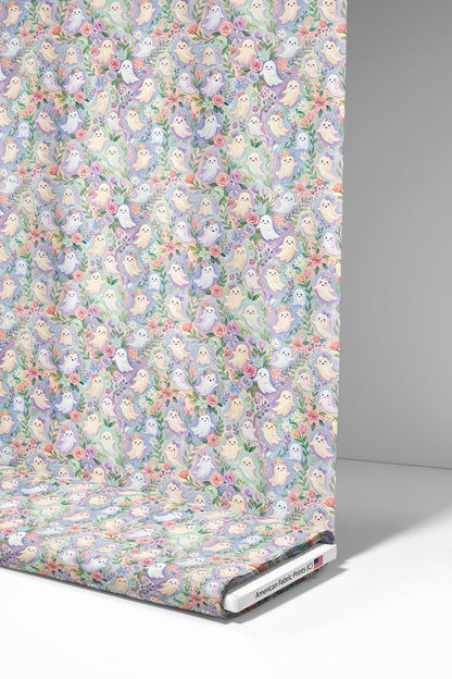 Cute Floral Ghosts Fabric - Shop now at American Fabric Prints
