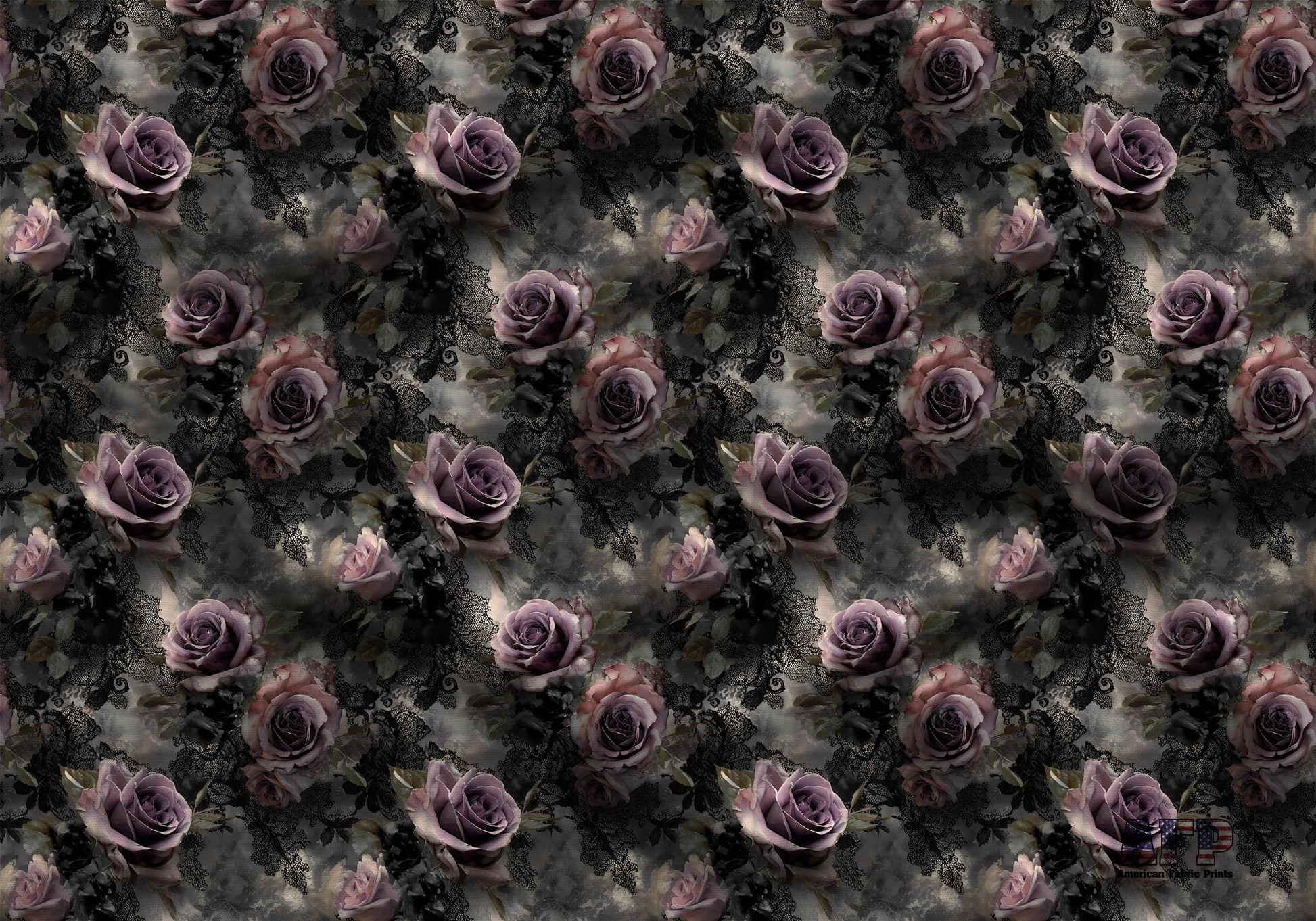 Victorian Goth Floral Fabric - Shop now at American Fabric Prints