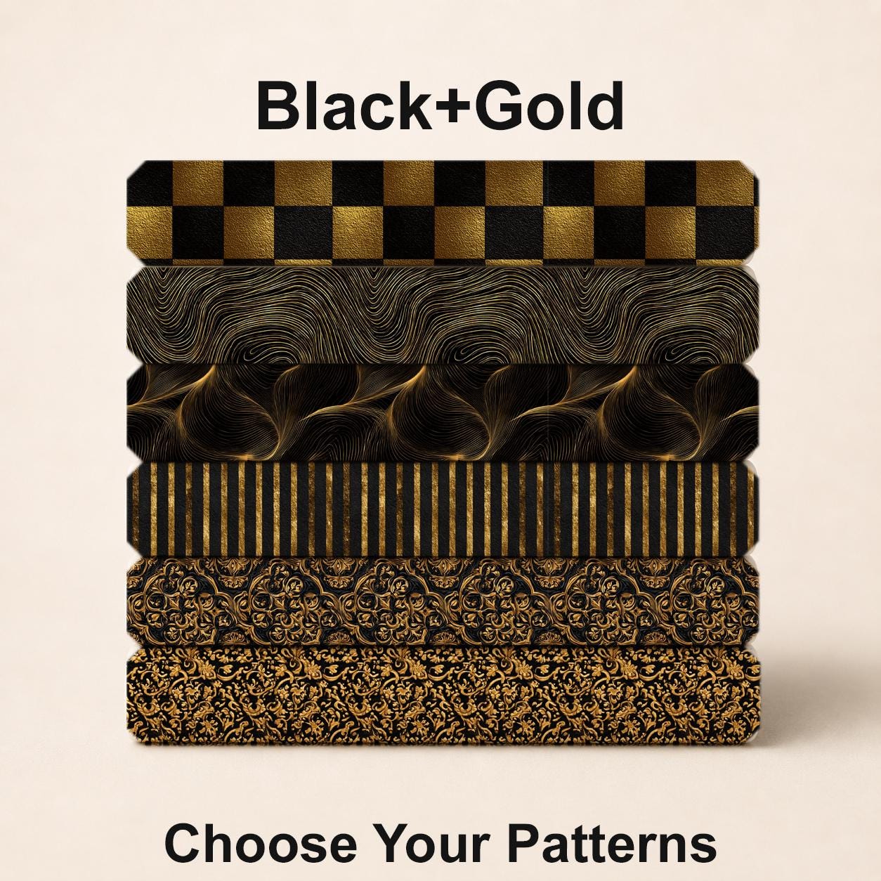 Black+Gold Fabric Bundle Set - Shop now at American Fabric Prints