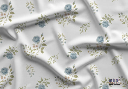 Petite Blue Rose Fabric - Shop now at American Fabric Prints