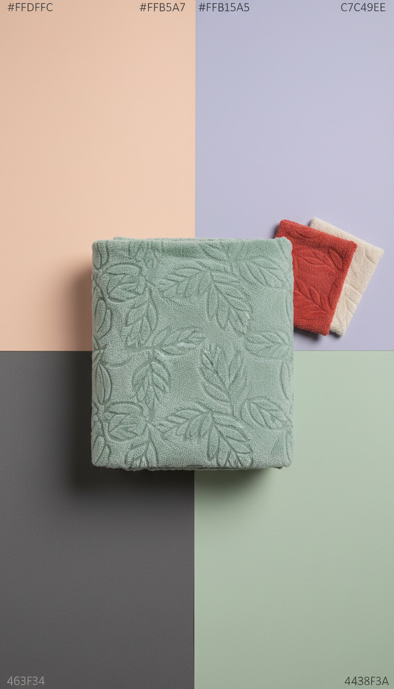 Mint Leaf Chenille folded yardage
