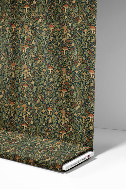 Victorian Mushrooms and Berries Fabric - Shop now at American Fabric Prints