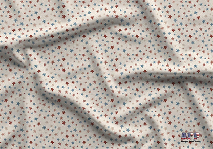 Farmhouse Patriotic Stars Fabric - Shop now at American Fabric Prints