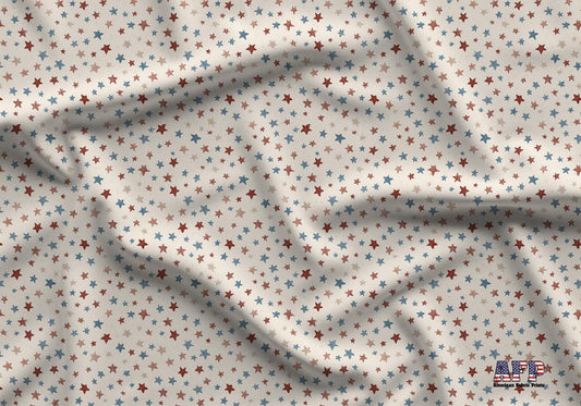 Farmhouse Patriotic Stars Fabric - Shop now at American Fabric Prints