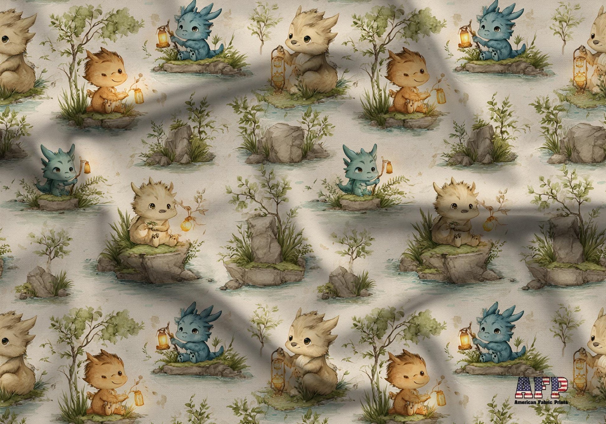 Whimsical Creatures Fabric - Shop now at American Fabric Prints