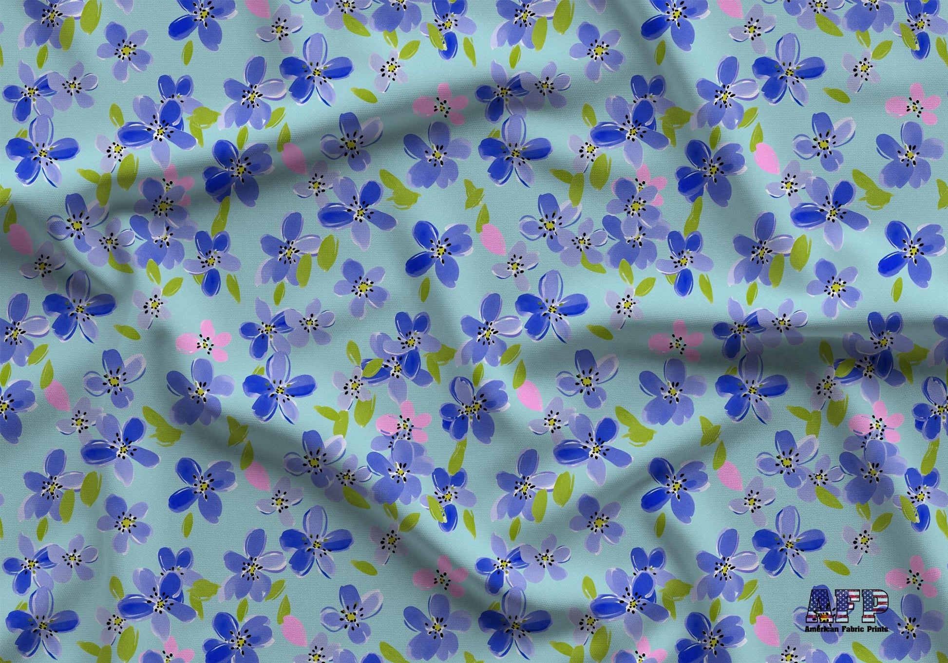 Fields of Blue Fabric - Shop now at American Fabric Prints