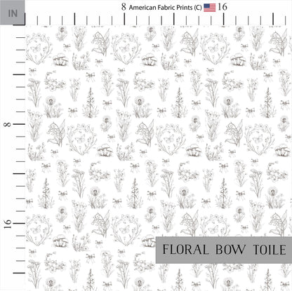 Sepia brown colored floral toile. Made in the USA. Shop now at American Fabric Prints.