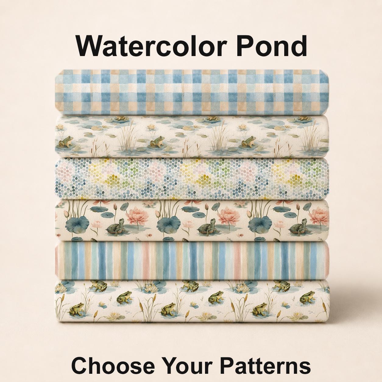 Watercolor Pond Fabric Bundle Set - Shop now at American Fabric Prints