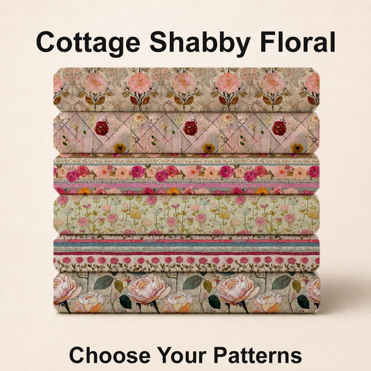Cottage Shabby Floral Fabric Bundle Set - Shop now at American Fabric Prints