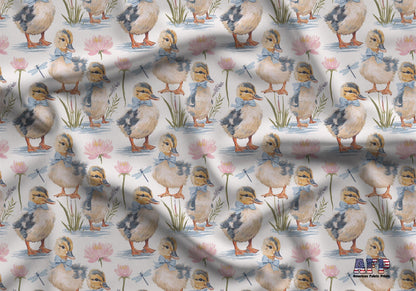 Preppy Boy Ducklings Fabric - Shop now at American Fabric Prints