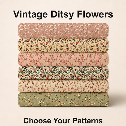 Vintage Ditsy Flowers Fabric Bundle Set - Shop now at American Fabric Prints