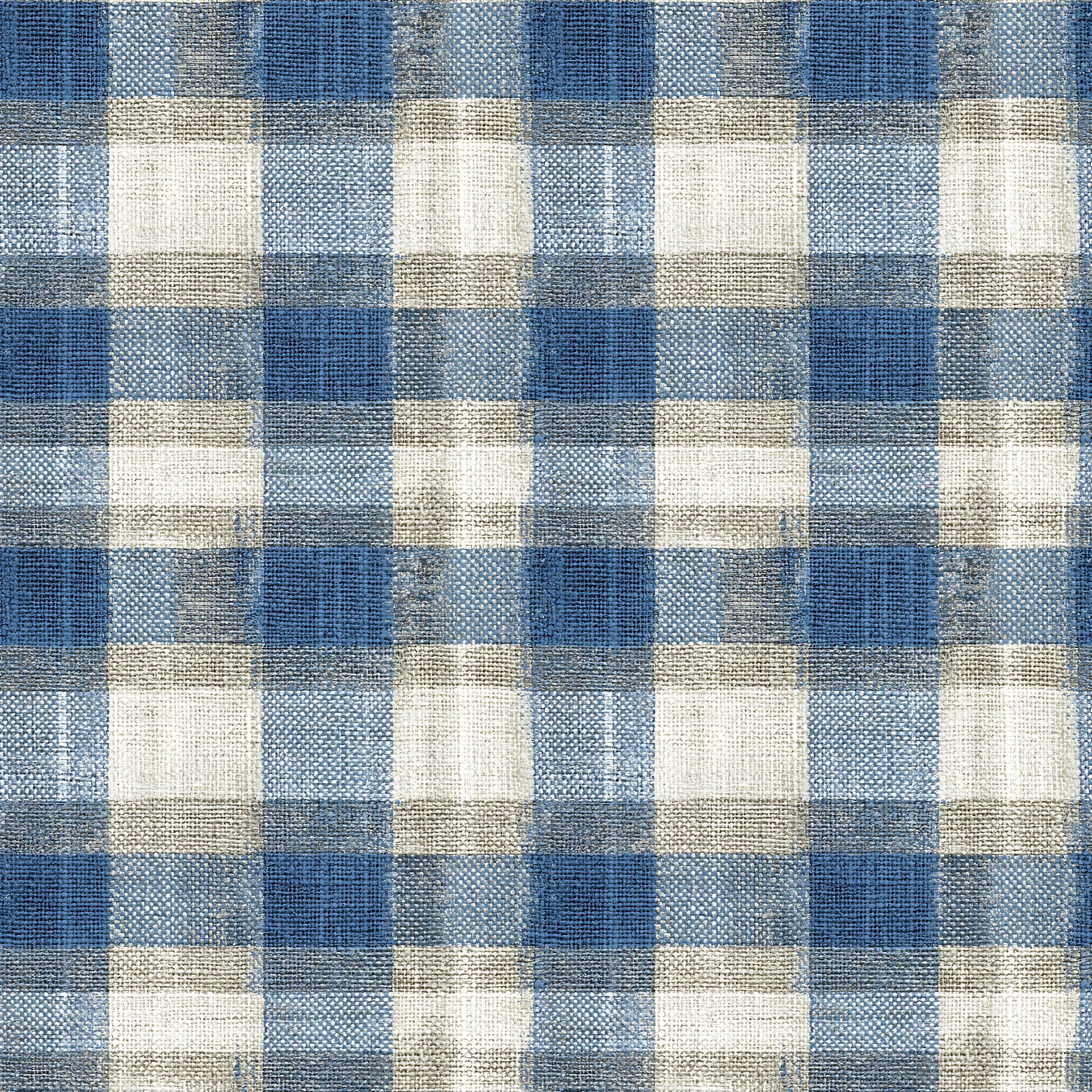 Country Blue Plaid Fabric - Shop now at American Fabric Prints
