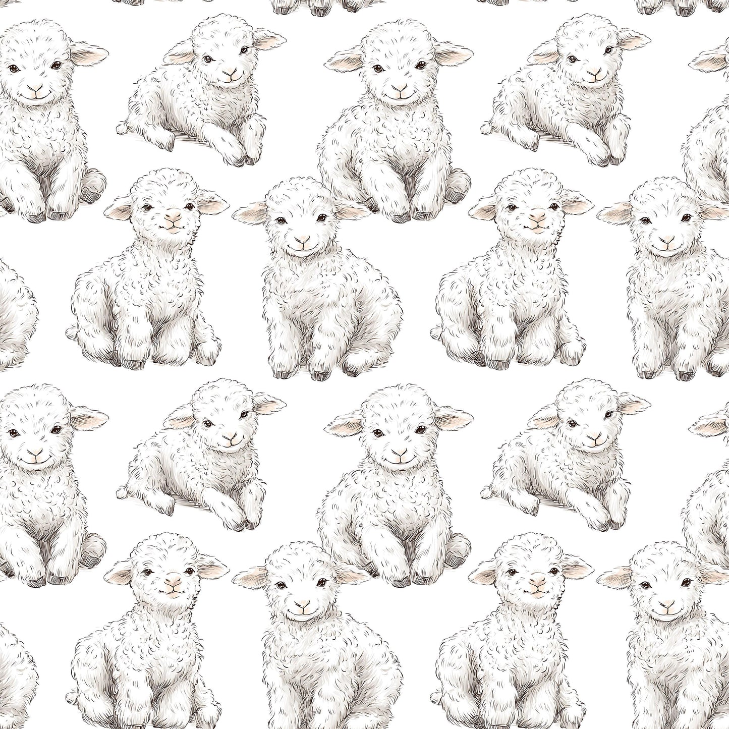 Easter Lamb Fabric - Shop now at American Fabric Prints