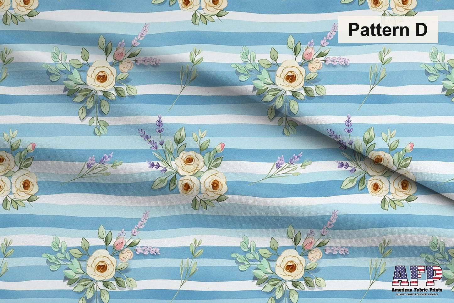 Blue Floral 1 Fabric Bundle Set - Shop now at American Fabric Prints