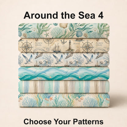 Around the Sea 4 Fabric Bundle Set - Shop now at American Fabric Prints