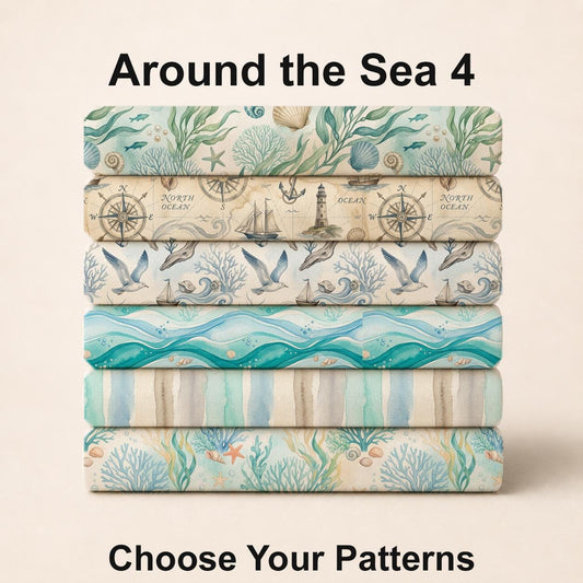 Around the Sea 4 Fabric Bundle Set - Shop now at American Fabric Prints