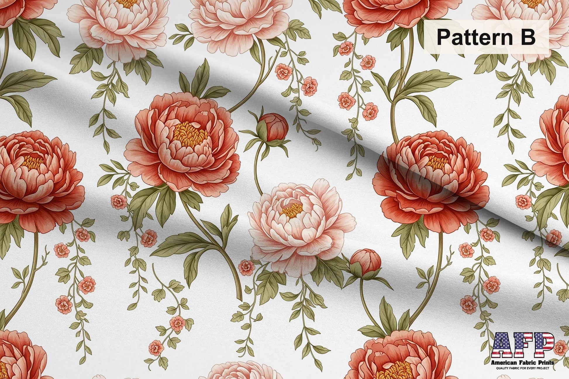 Coral Floral 2 Fabric Bundle Set - Shop now at American Fabric Prints