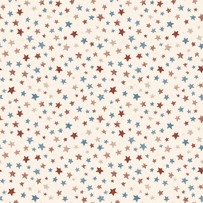 Farmhouse Patriotic Stars Fabric - Shop now at American Fabric Prints