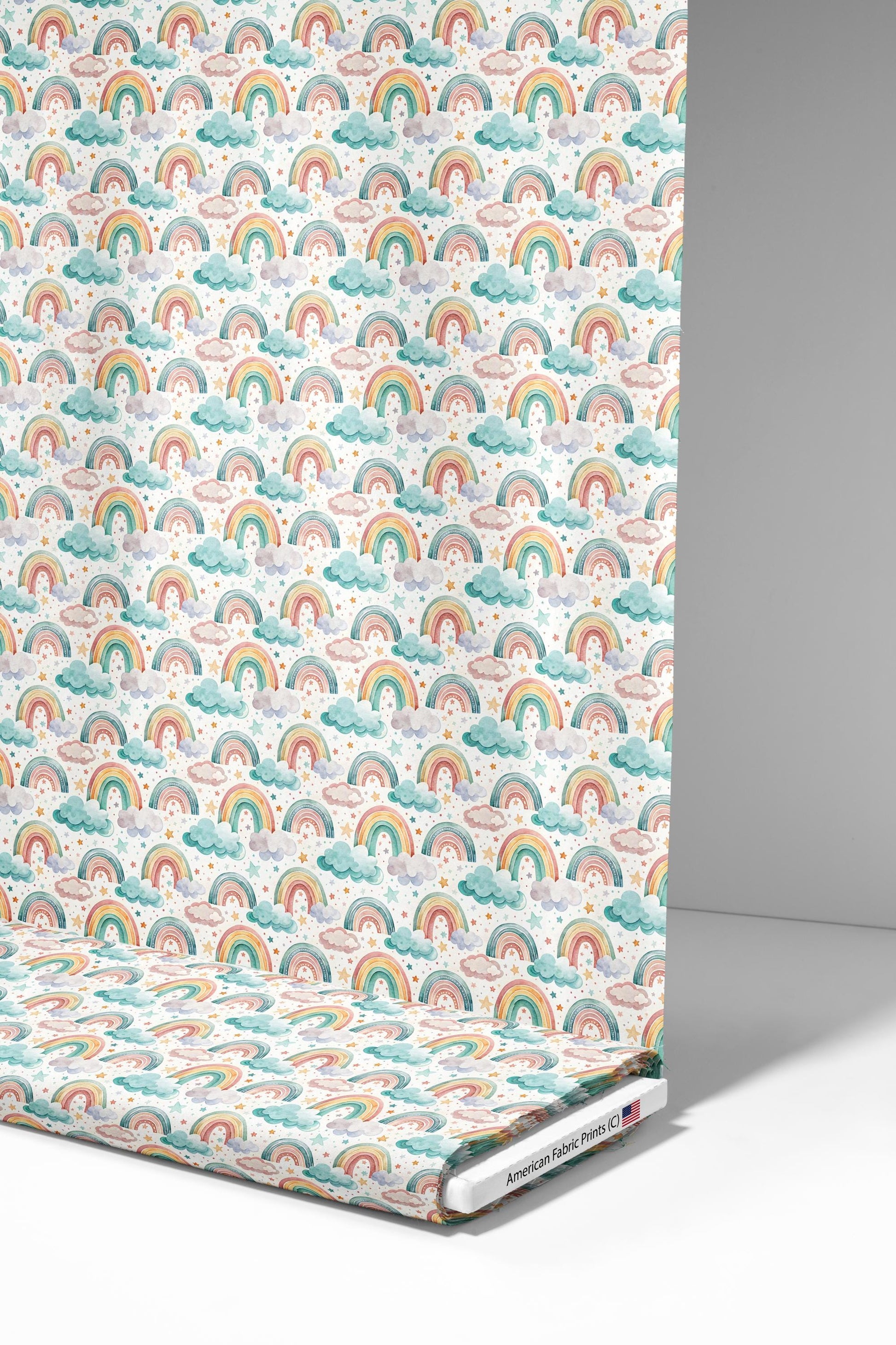 Rainbow Night Fabric - Shop now at American Fabric Prints