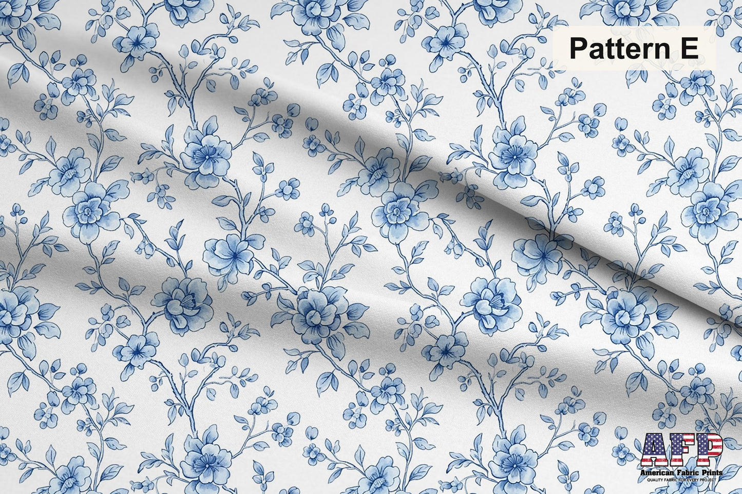 Blue Chinoiserie Toile De Jouy Fabric Bundle Set - Shop now at American Fabric Prints