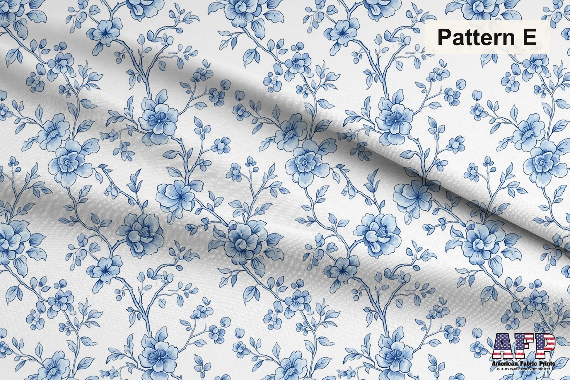 Blue Chinoiserie Toile De Jouy Fabric Bundle Set - Shop now at American Fabric Prints