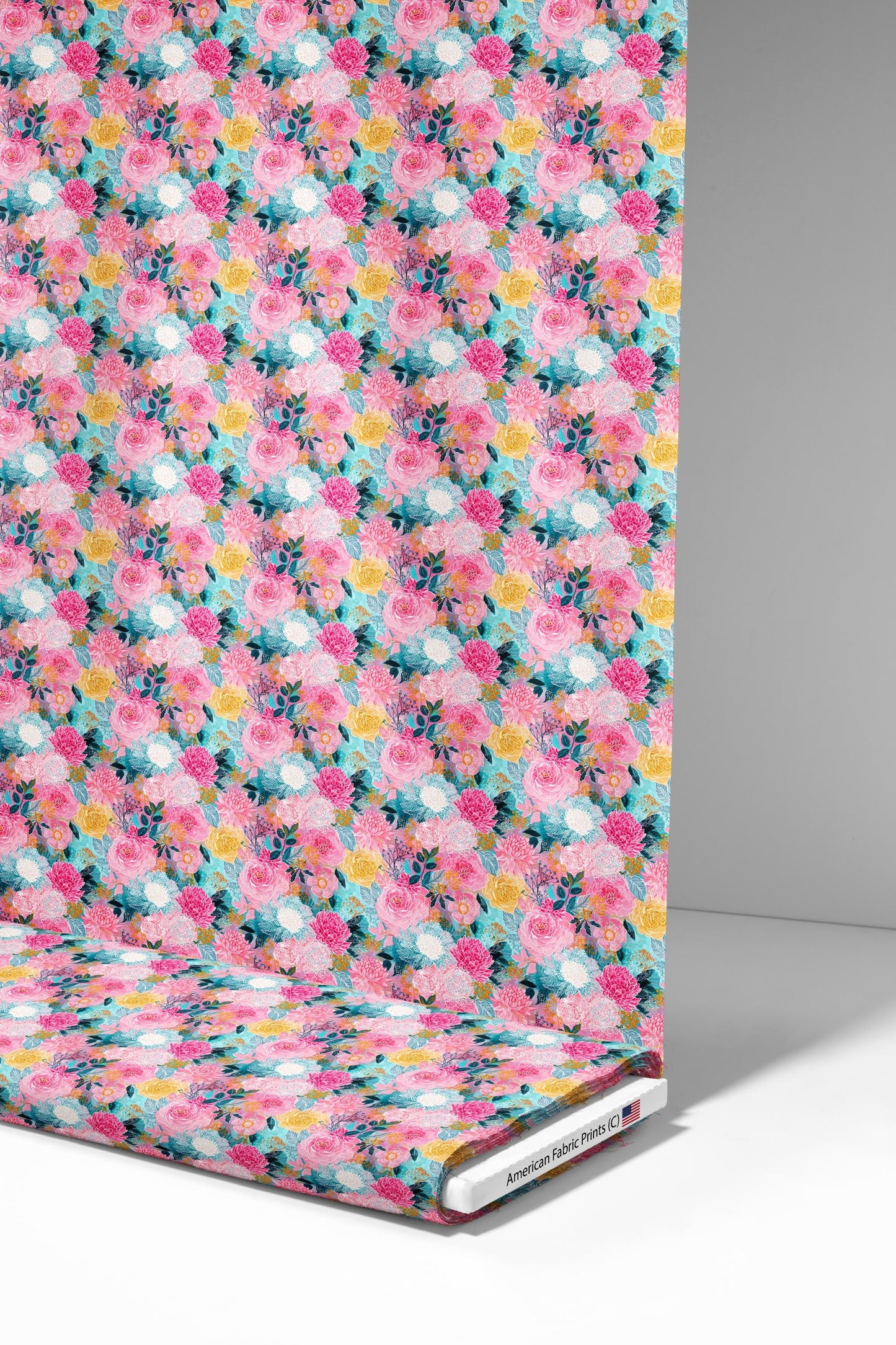 Boho Collage Floral Fabric - Shop now at American Fabric Prints