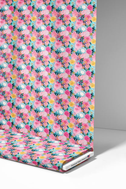 Boho Collage Floral Fabric - Shop now at American Fabric Prints