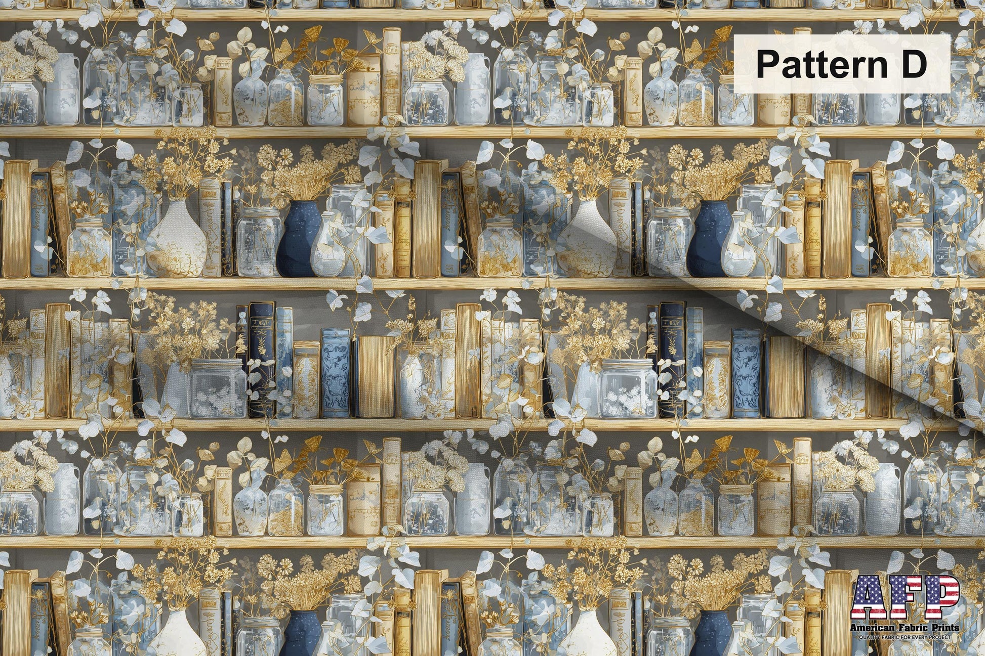 Elegant Bookshelves Fabric Bundle Set - Shop now at American Fabric Prints