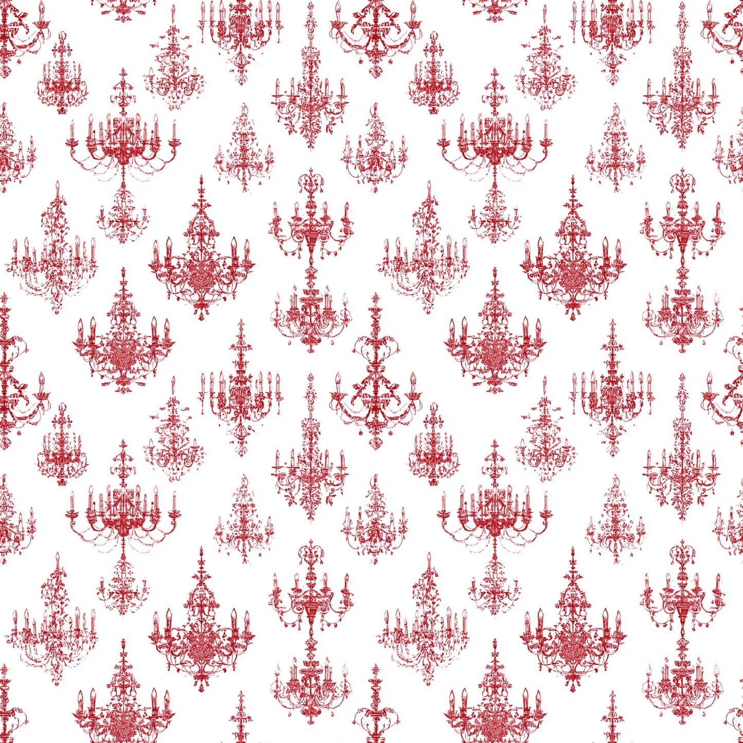 Red French Country Lanterns Fabric - Shop now at American Fabric Prints