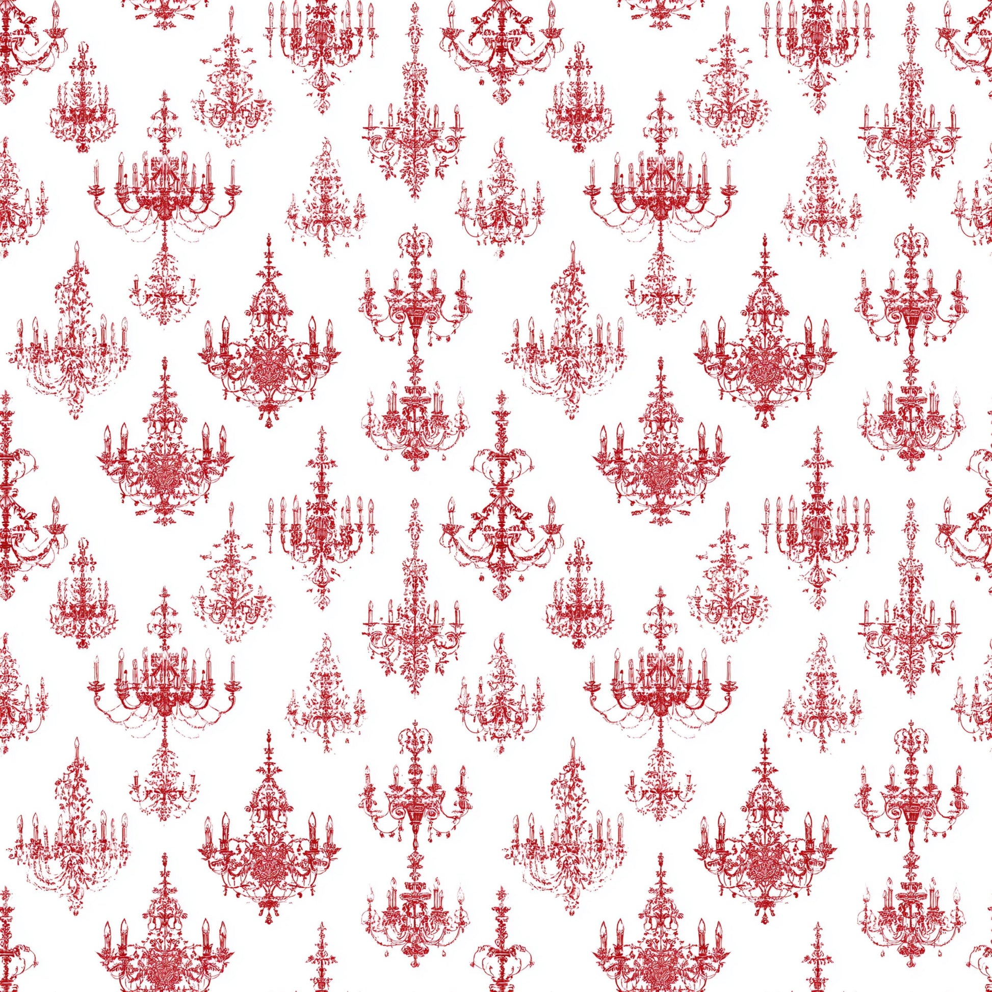 Red French Country Lanterns Fabric - Shop now at American Fabric Prints