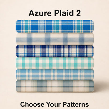 Azure Plaid 2 Fabric Bundle Set - Shop now at American Fabric Prints