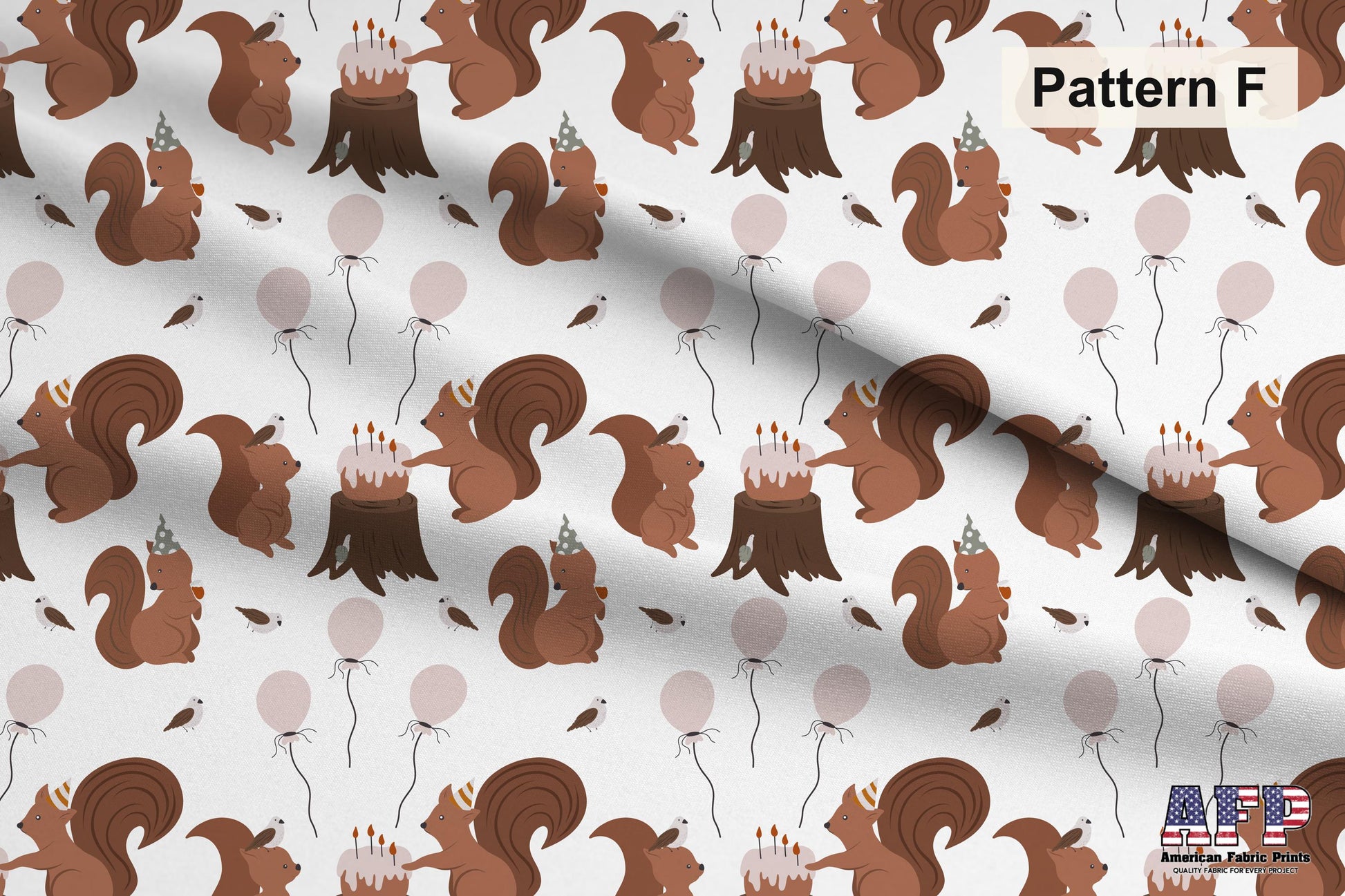 Birthday Animals Fabric Coordinates. Choose Your Patterns or Choose them All! Pattern F Shown. Shop now at American Fabric Prints.