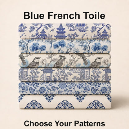 Blue French Toile Fabric Bundle Set - Shop now at American Fabric Prints