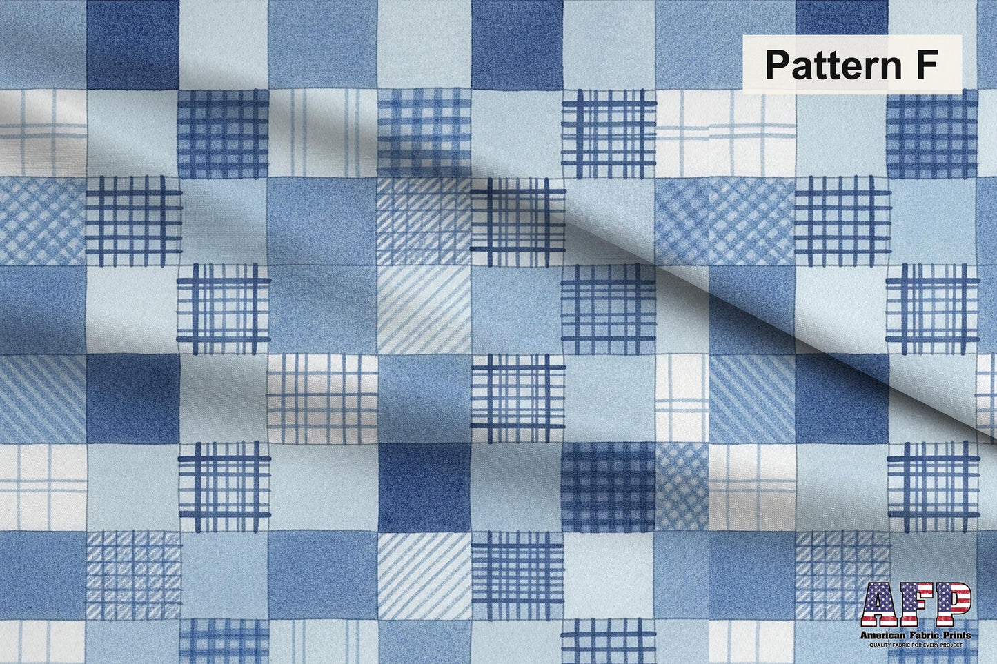 Blue and Beige Plaid 3 Fabric Bundle Set - Shop now at American Fabric Prints