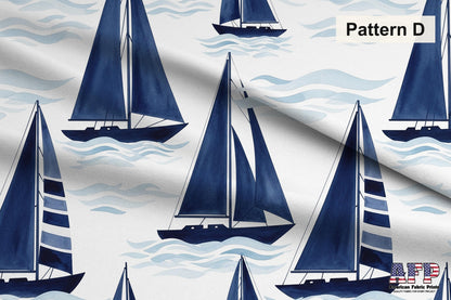 Blue Sailboat 2 Fabric Bundle Set - Shop now at American Fabric Prints