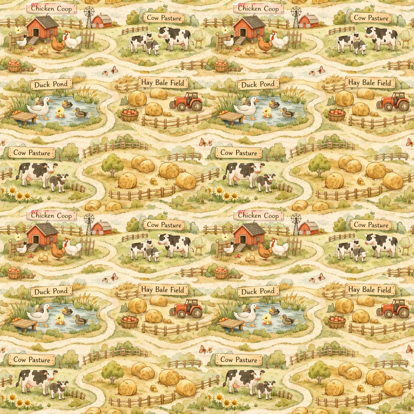 Storybook Farm Fabric - Shop now at American Fabric Prints
