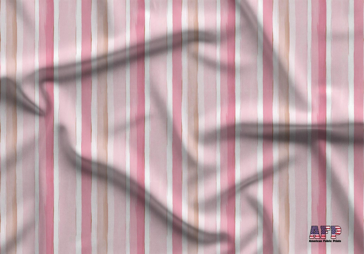 French Pink Stripes Fabric - Shop now at American Fabric Prints