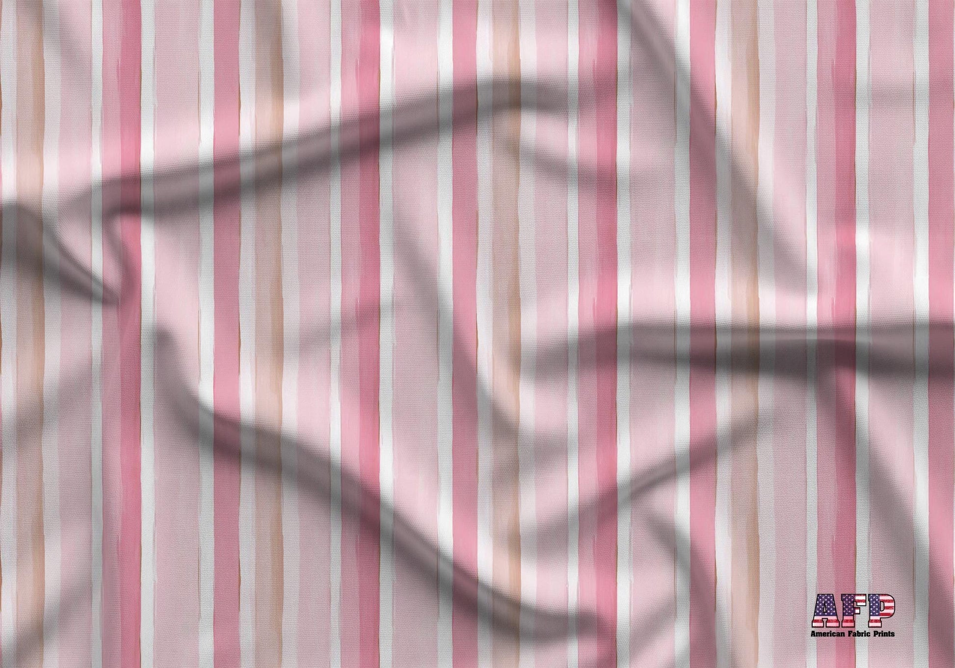 French Pink Stripes Fabric - Shop now at American Fabric Prints