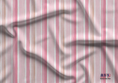 French Pink Stripes Fabric - Shop now at American Fabric Prints