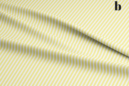 Yellow Striped Cotton Fabric. Shop now at American Fabric Prints.